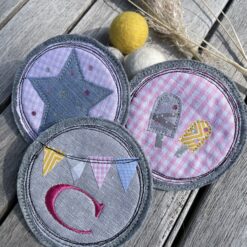 Klett- Patches für Schulranzen mit Klettflächen < Eis >