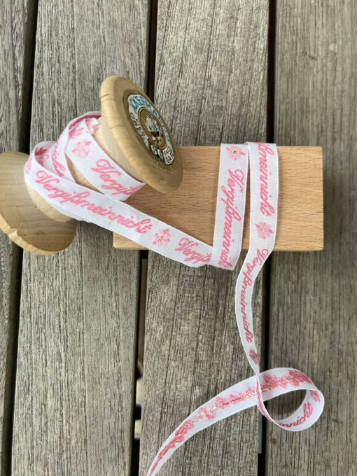 Webband < Vergissmeinnicht > rosa