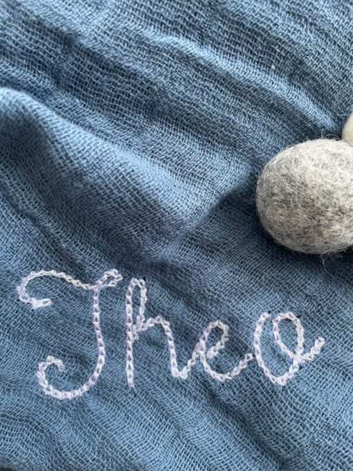 Kuscheltuch < Name > Musselin | Babytuch | Geschenk zur Geburt oder Taufe | – Bild 18