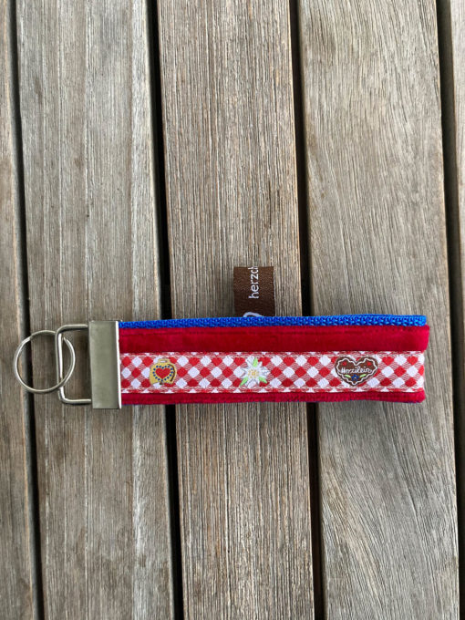 Schlüsselanhänger > Oktoberfest <  rot / enzianblau