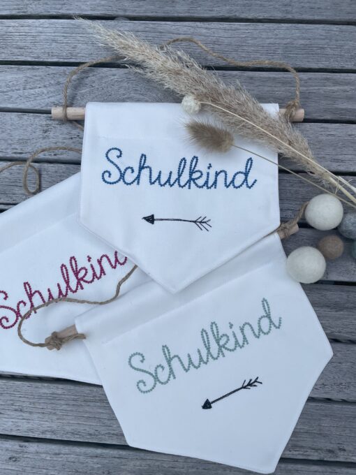 Stoffwimpel < Schulkind > viele verschiedene Farben | Geschenk zur Einschulung | Junge & Mädchen – Bild 2