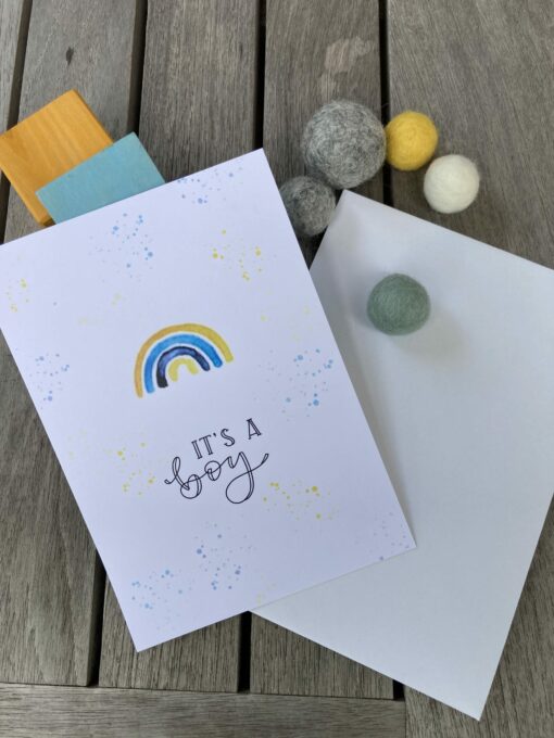 Karte zur Geburt  > It‘s a Boy Regenbogen > – Bild 5