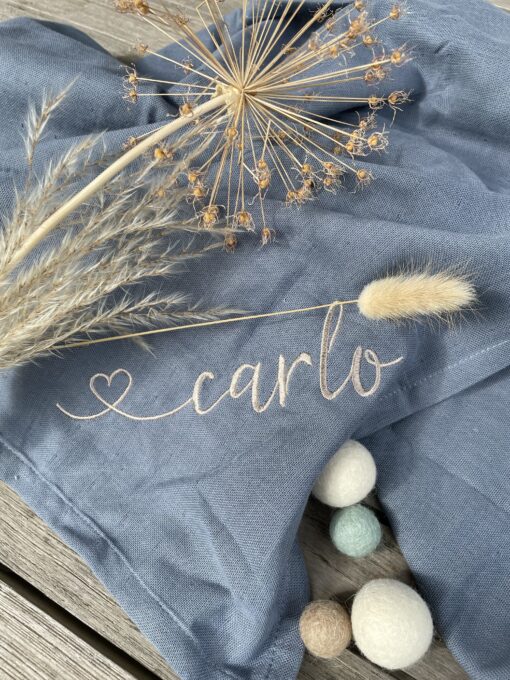 Kuscheltuch < Name > Musselin | Babytuch | Geschenk zur Geburt oder Taufe |